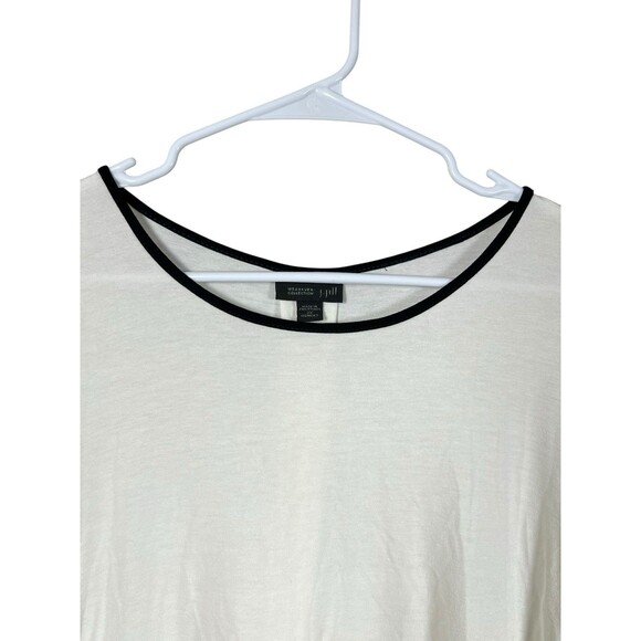 J Jill Wearever Collection Tunic Top Off-White Black Piping Size 2X Capsule - Picture 6 of 12
